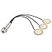 Dreokee Piezo Pickup Pack of 2, Thumb Piano Kalimba Pickup with 3 Transducers Self-adhesive 6.35mm End Pin Jack