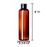 wolfmoon botanicals WM (Bulk Pack of 24) 2oz Amber Cosmo Travel Refillable, Empty PET Plastic Bottles with Black Spray Top - DIY travel, hydration, aromatherapy, arts & crafts, and more