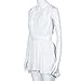 GONKOMA Summer Women Deep V Neck Bodycon Backless Cross Lace Short Mini Dress (S, White)