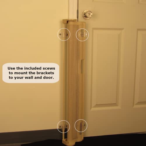 Bow Wow Barrier 28” White by Smart Retract Retractable Door Barrier