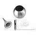 Shari Toilet Bowl Brush Stainless Steel Ball Holder - Swan(Silver)