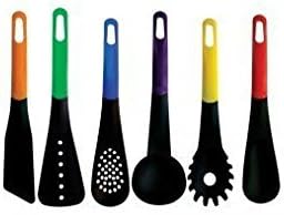 Kitchen Tools Kitchen Utensils Cooking Set Cookware Includes 6 Pieces Non-stick kitchen Supplies Gadgets - Soup Ladle, Skimmer, Slotted Spoon, Slotted Turner, Spoon, Pasta Fork