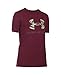 Under Armour Boys Camo Fill Big Logo Short-Sleeve T-Shirt , Maroon (609) , Youth Medium