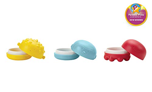 Ubbi Squeeze and Switch Silicone Mold Free Bath Toys for Toddlers and Baby