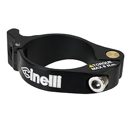Cinelli Braze-on Adapter Front Derailleur Bracket, Black, 34.9mm