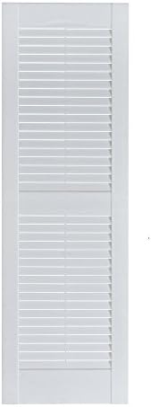 Perfect Shutters Premier Louver Exterior Decorative Shutter, 15" x 39", Paintable