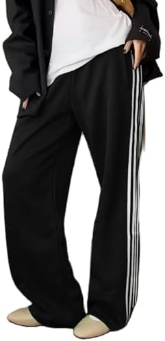 Amazon.com: Women Side Striped Track Pants Y2k Drawstring Waist