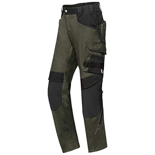 BP 1825-032-0032-41/42n Mélange de tissu avec pantalon de travail stretch pour hommes, taille plus haute dans le dos, 65% polyester/35% coton, noir, 41/42 N Taille