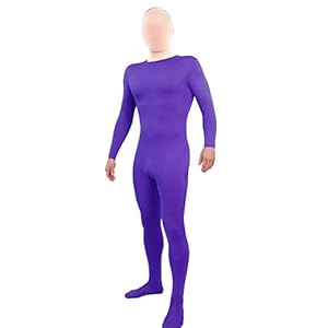 Ensnovo Adult Lycra Spandex One Piece Unitard Full Bodysuit Costume Dark Purple, XXXL