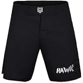 Hawk Sports Athletic Shorts for Men and Women, No Gi MMA Shorts for Boxing, Kickboxing, Jiu Jitsu, Muay Thai, and Wrestling.