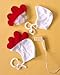 Amoureux Baby Toddler Pilot Hat - 100% Cotton Super Soft Bonnet. white 6m