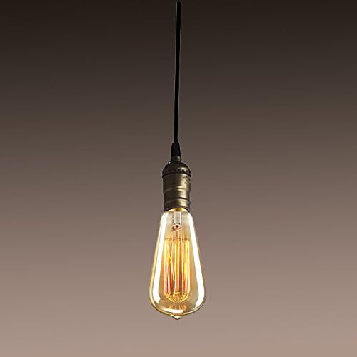 Retro Industrial Bronze Edison Bulb Hanging Lamp Full Set Pendant Light Fixture