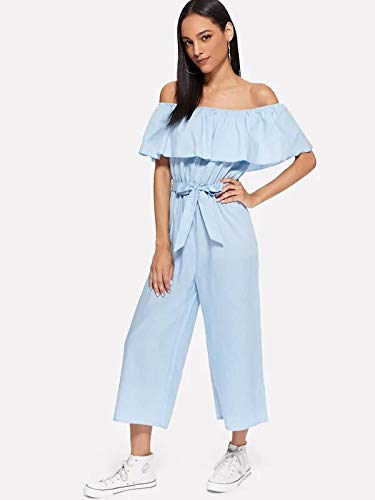 denim jumpsuit tie waist