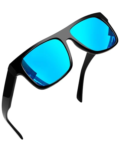 Joopin Acetate Men's Sunglasses Polarized Square Rectangle Frame TR90 Classic Fashion Style UV400 Protection