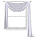 WPM White Elegance Sheer Scarf Valance 216'' Long primary