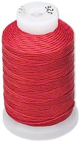Simply Silk Beading Thread Cord Size F Red 0.0137 0.3480mm Spool 140 Yards for Stringing Weaving Knotting