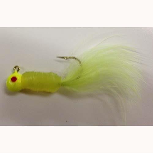 Photo 1 of Big Bite Baits 1/16 OZ HAL-Fly JIG/Chartreuse-Chartreuse-Chartreuse (12 Pack + Card)