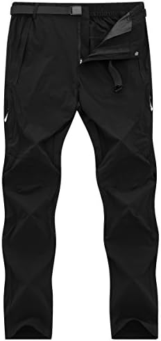 KOUDYEN Mens Outdoor Lightweight Quick-dry Hiking Pants Breathable Windproof Walking Trousers