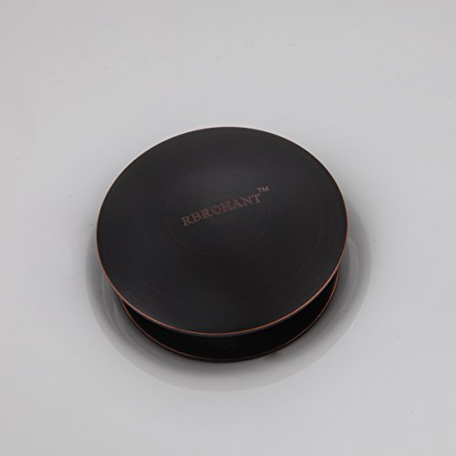 RBROHANT 1 5/8" Bathroom Vanity Pop Up Drain, Oil Rubbed Bronze Vessel Sink Drain Stopper With Overflow