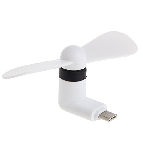 Tangc Mini Portable Type-C Mobile Phone Cooling Fan Super Mute For Android LG Huawei (white)