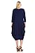 Pastel by Vivienne Women's Cocoon 3/4 Sleeve Mdi Dress Plus Size with Pockets 3X-Large Navy