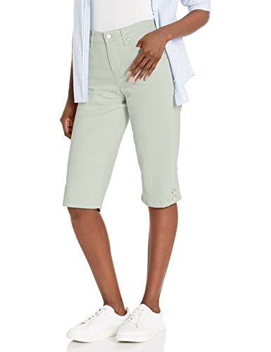 Gloria Vanderbilt Womens Kala Midrise Skimmer Shorts, Eucalyptus - Button Hem,…