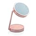 Tenergy Cordless LED Vanity Mirror Portable Multifunctional Lighted Makeup Mirror with Cosmetic Tray Battery Powered Desk Lamp