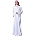 H Hrokk Men's Muslim Solid White Business Saudi Arabic Thobe Size M