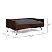 Great Deal Furniture Ophelia Mid Century Modern Ped Bed with Acacia Wood Frame, Dark Oak and Dark Graythumb 2