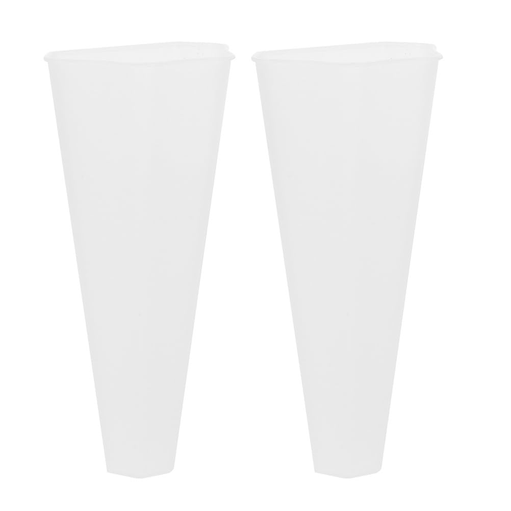 Toddmomy 2pcs Wall Mounted Plant Terrariums Cone Shaped Hanging Planter Clear Plastic Flowerpot Vase Wall Plant Holder for Propagating Hydroponic Plants