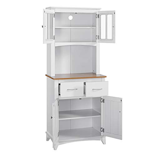Home Source Brook Microwave Stand (White)
