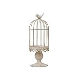 WEISIPU Open Birdcage Candle Holder,Vintage Candle Holder,Wrought Iron Decoration Birdcage Candle Holder,Wedding Romantic Birthday Supplies (Big)
