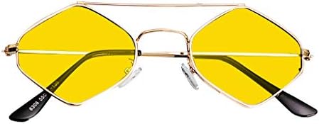 KCPer Women Vintage Narrow Cat Eye Sunglasses Retro Mini Metal Goggles Outdoor Candy Color