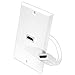 Pyle Home PHDK8 Single Port HDMI Wall Plate with Back Built-in Flexible Cable For Easy Installation (White)