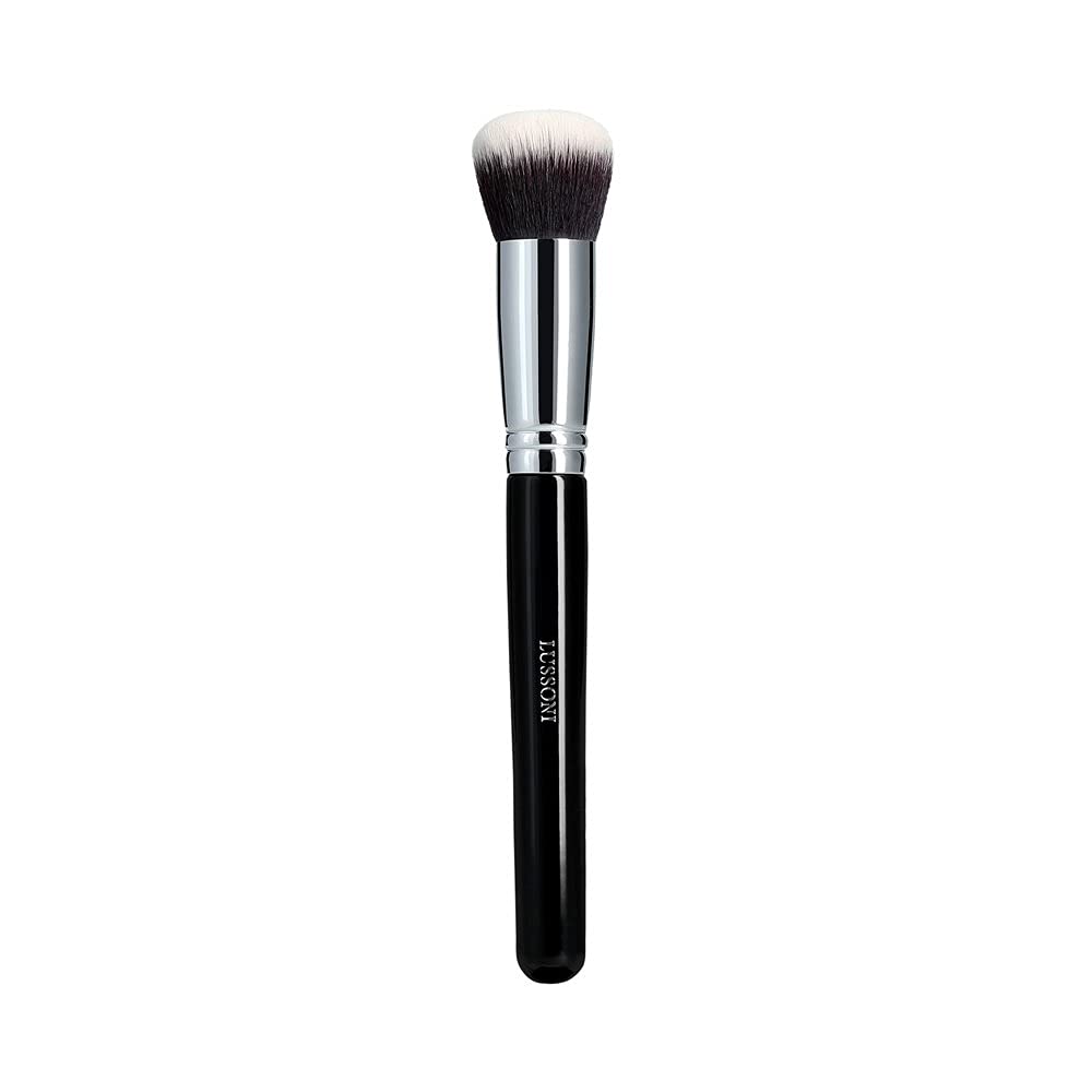 TB TOOLS FOR BEAUTY T4B LUSSONI 100 Series Professional Makeup Brushes for Foundation, Concealer, for Liquid and Cream Cosmetics, Round, Flat, Angled, Tapered and Kabuki" (PRO 106 Round Top Kabuki Brush)