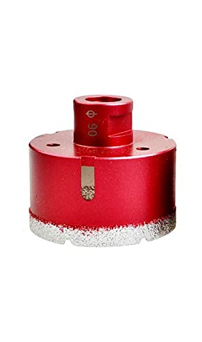 Yaowanguan M14 Drill Bit Hole Saw Tools for Glass/Tile/Ceramic/Marble/Porcelain/Concrete/Granite Cutting Opening - 90mm Diamond Coating Angle Grinder Brazed Drill Bit