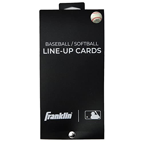 Franklin Sports MLB Baseball + Softball Lineup Cards 25 Game Line Up