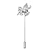 Rhungift 4pcs Flower Anchor Pegasus Plane Boutonniere Suit Lapel Stick Brooch Pin
