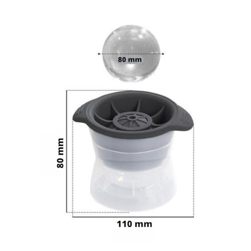 Combo 4 Formas De Gelo Redonda Esfera Grande 8CM Para Drink Whisky Coquetel Tampa Silicone Molde Bola Coqueteis Bebidas