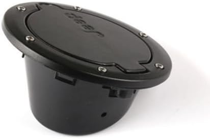 Dailyextreme Black Gas Cap Fuel Filler Door Tank Cover 4-Door 2-Door for 2007-2015 Jeep Wrangler JK&amp; Unlimited