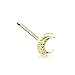 Inspiration Dezigns 20G Filigree Moon Nose Stud Ring (Sold Individually)