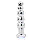Romi Metal Beads Gem Anal Plug Toy - 5 Beads Stainless Steel Pleasure Wand Butt plug for Men and Women