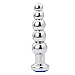 Romi Metal Beads Gem Anal Plug Toy - 5 Beads Stainless Steel Pleasure Wand Butt plug for Men and Women