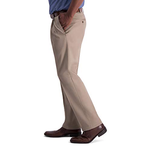 No Iron Dress Pants Haggar Men's No Iron - Classic Fit With Expandable Waist Flat Front Regular Big Tall