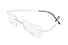 SHINU Titanium Frame Glasses Prescription Lens Eyeglasses Metal Rimless for Men Rxable-SH021(silver,demo lens)