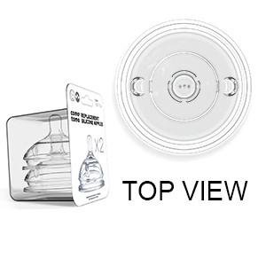 Comotomo Replacement Nipples in Fast Flow for Ages 6 Months (2-Pack)