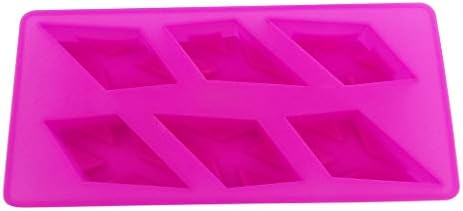 Palaver Baking Mould Diamond Snowflake Silicone Cake Mold Muffin Chocolate Cookie Decor (hot pink)