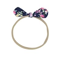 Scmkd Headbands Newborn Kids Elastic Hair Band Girls Flower Printing Headband Bowknot Hair Accessories Headwear