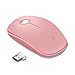 Wireless Mouse, VEGCOO Silent Click Mouse Potable With Nano Receiver, Optical Laptop Mice for PC, Macbook, Computer (C3 Pink)