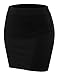 CLOVERY Women's Basic Stetch Knit Bodycon Mini Skirt